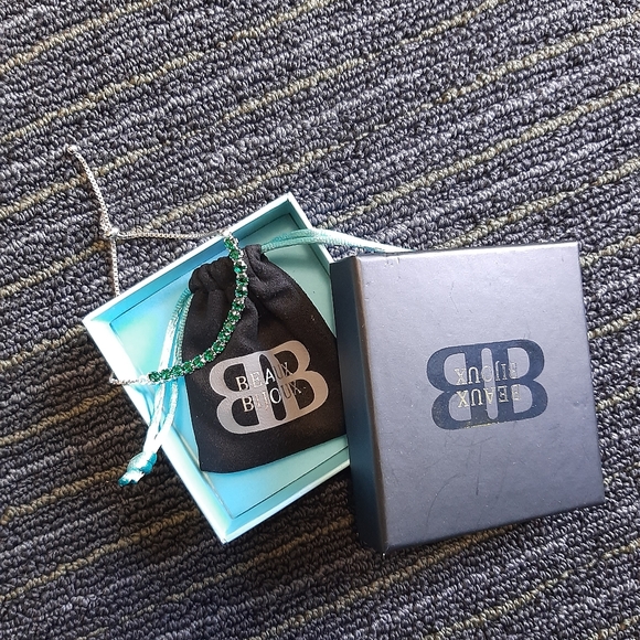 Emerald Swarovski Sterling Silver Bracelet - Picture 4 of 8